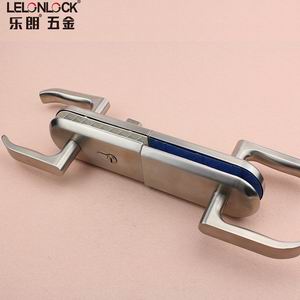 雙開(kāi)門(mén)帶把手圓形玻璃門(mén)鎖